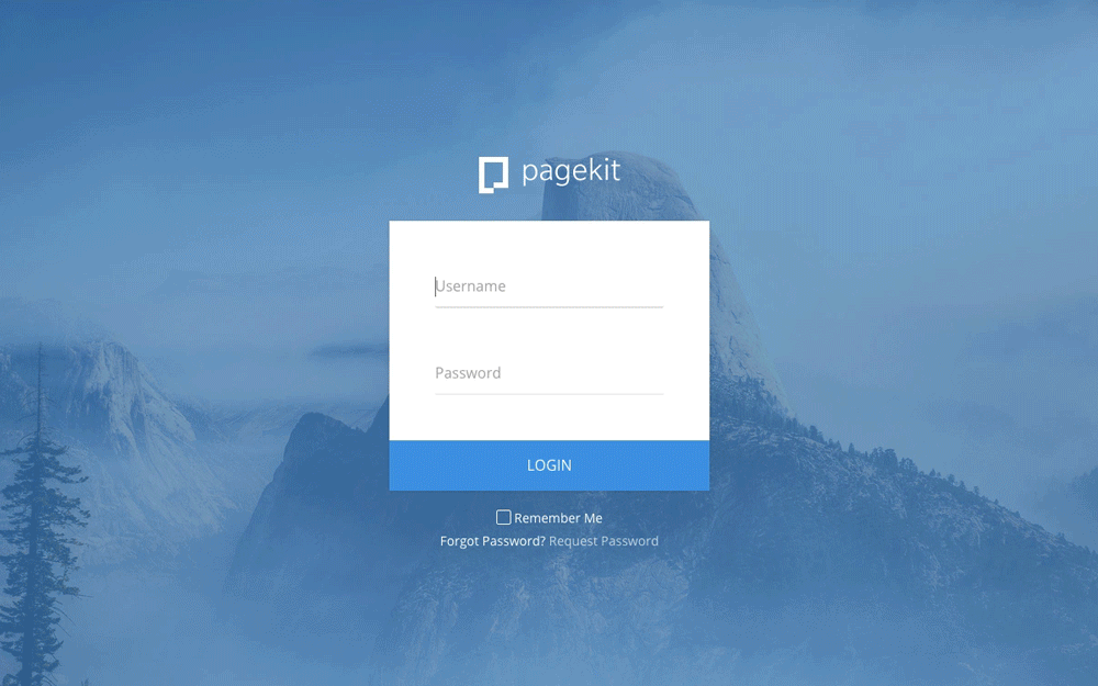 Pagekit User Interface
